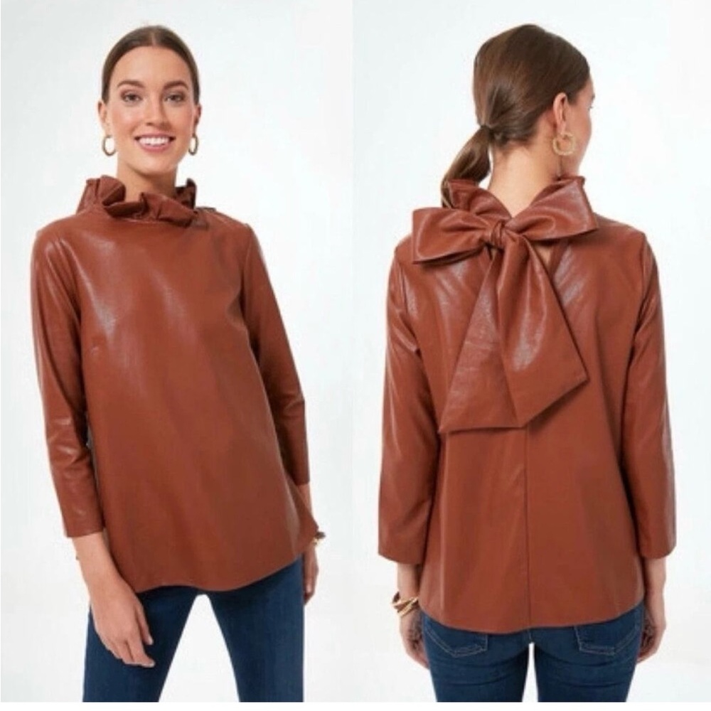 Tuckernuck cognac leather Faye top